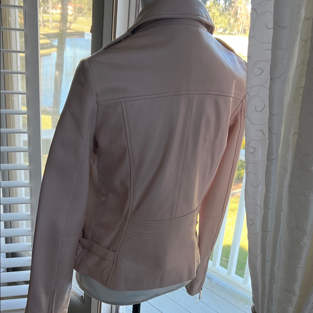 Neiman Marcus Soft Pink Leather Jacket - Picture 6 of 13